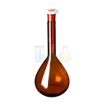 Amber Volumetric Flask, With PE Stopper Class-A